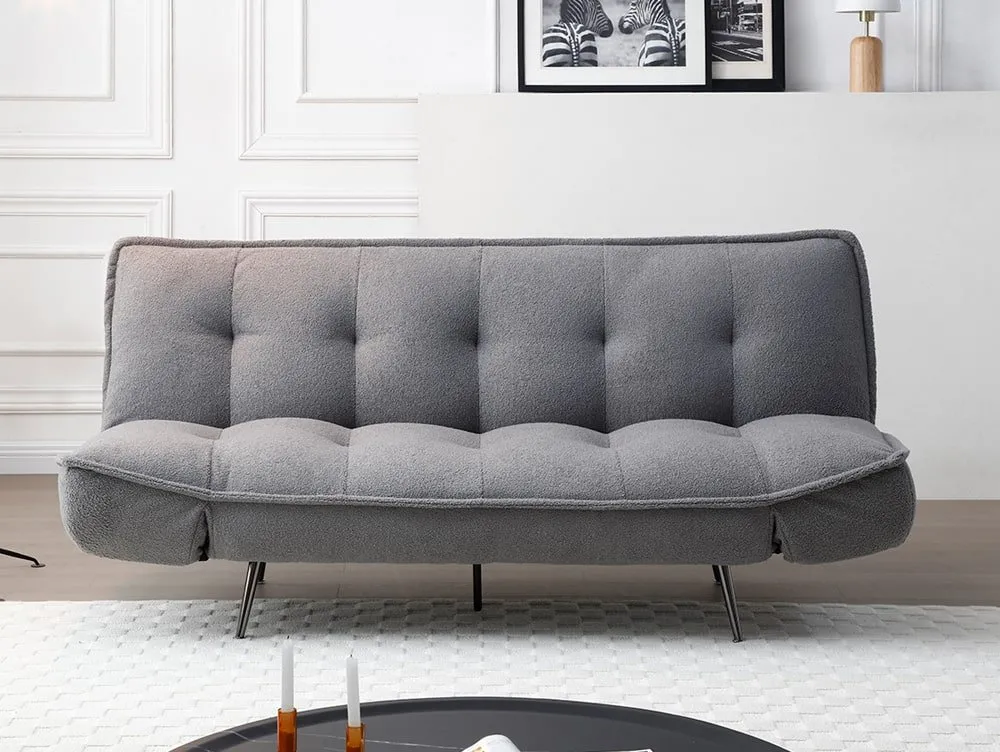 Limelight Limelight Arlo Grey Boucle Fabric Sofa Bed