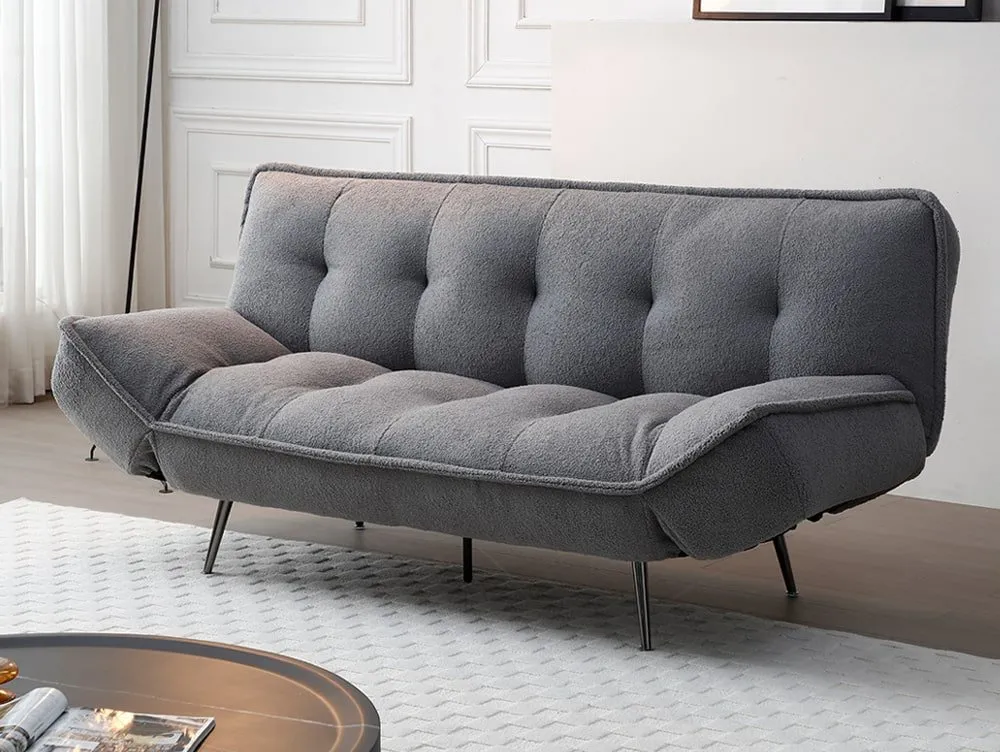 Limelight Limelight Arlo Grey Boucle Fabric Sofa Bed