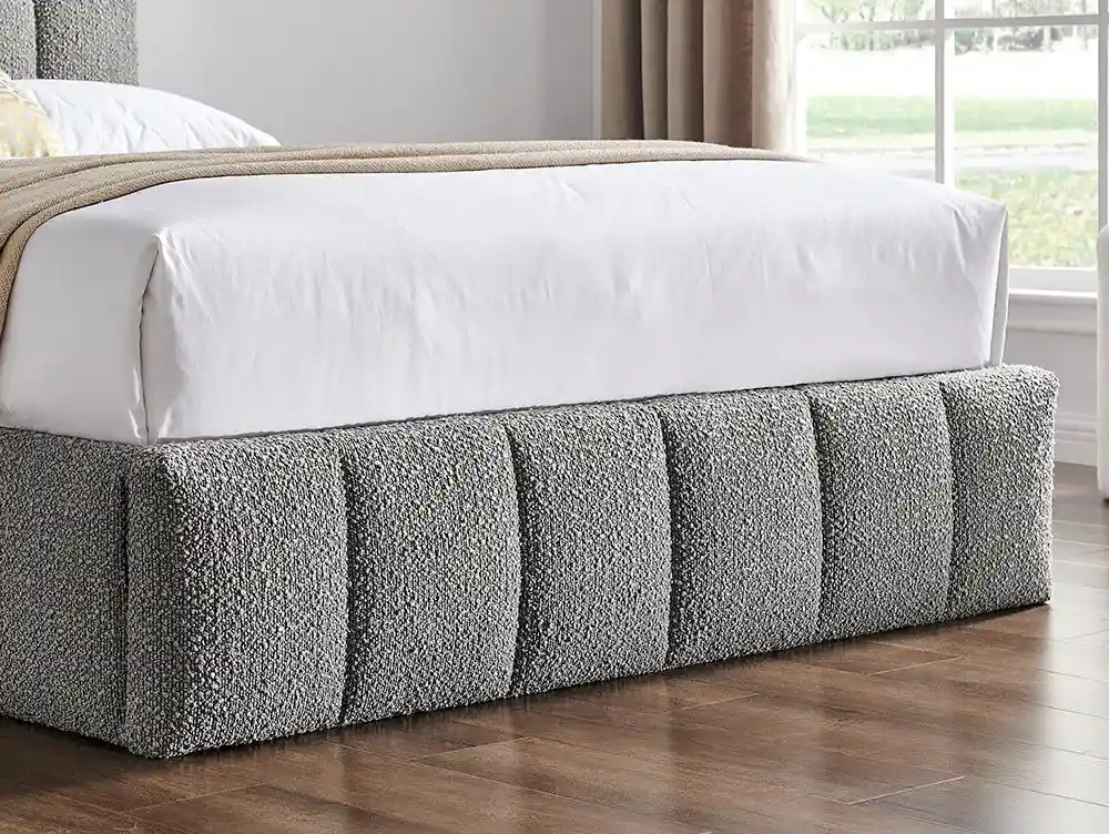 Limelight Limelight Estelle Square Dove Grey Boucle Ottoman Bed Frame