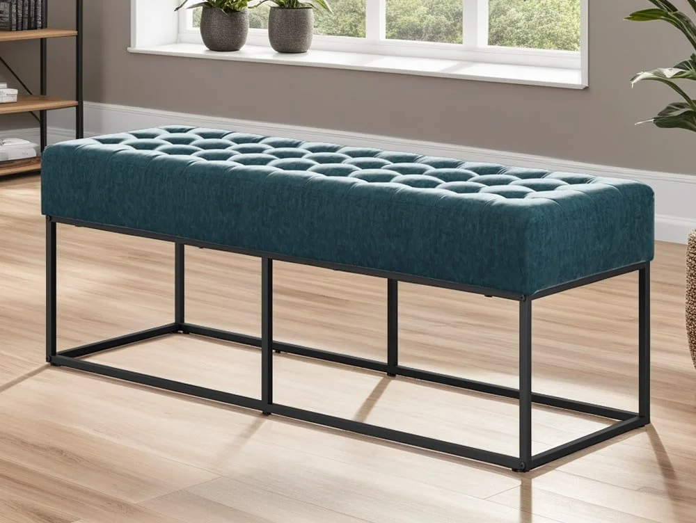 LPD LPD Boden Yale Blue Fabric Bench