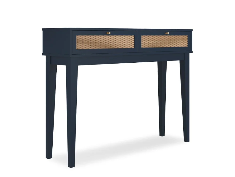 LPD LPD Bordeaux Rattan and Blue 2 Drawer Dressing Table
