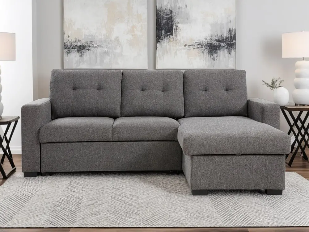 Kyoto Kyoto Hampton Textured Weave Corner Sofa Bed