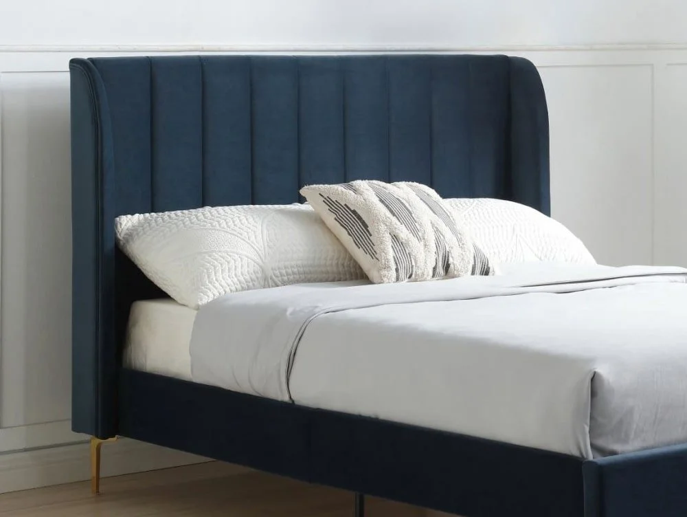 Kyoto Kyoto Avery Ink Velvet Bed Frame