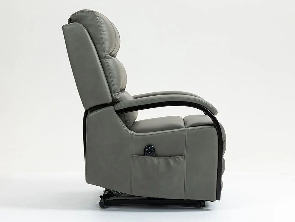 ASC ASC Regal Dual Motor Grey Faux Leather Riser Recliner Chair