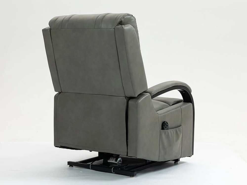 ASC ASC Regal Dual Motor Grey Faux Leather Riser Recliner Chair