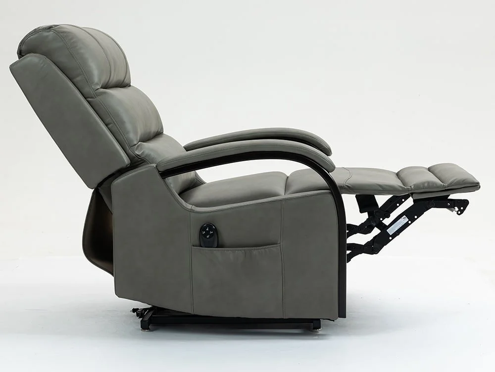 ASC ASC Regal Dual Motor Grey Faux Leather Riser Recliner Chair