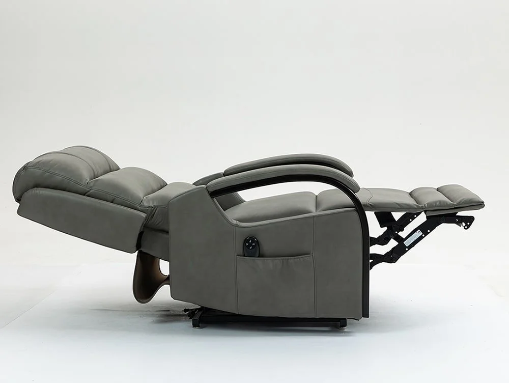 ASC ASC Regal Dual Motor Grey Faux Leather Riser Recliner Chair