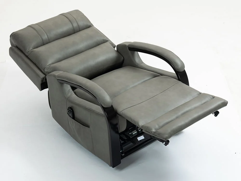 ASC ASC Regal Dual Motor Grey Faux Leather Riser Recliner Chair