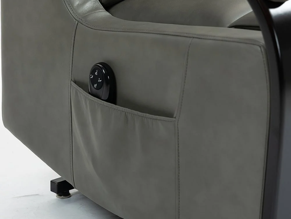 ASC ASC Regal Dual Motor Grey Faux Leather Riser Recliner Chair
