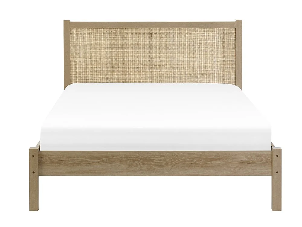 Julian Bowen Julian Bowen Padstow Rattan Oak Wooden Bed Frame