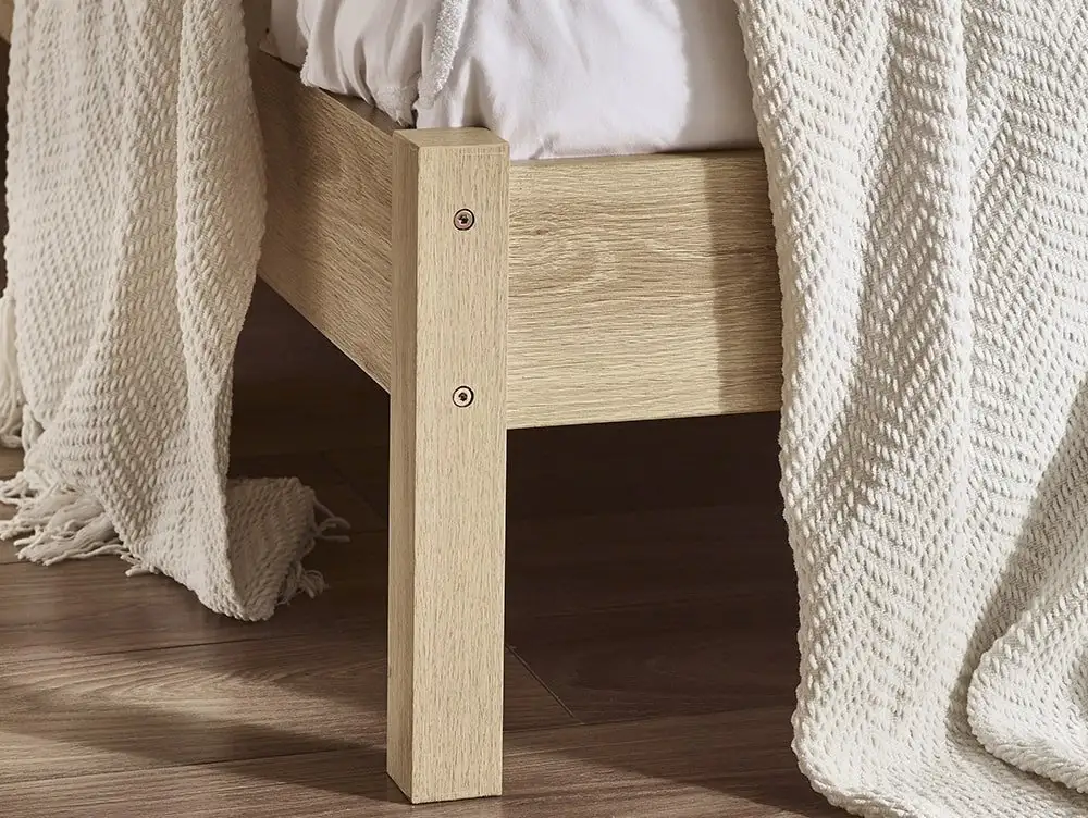 Julian Bowen Julian Bowen Padstow Rattan Oak Wooden Bed Frame
