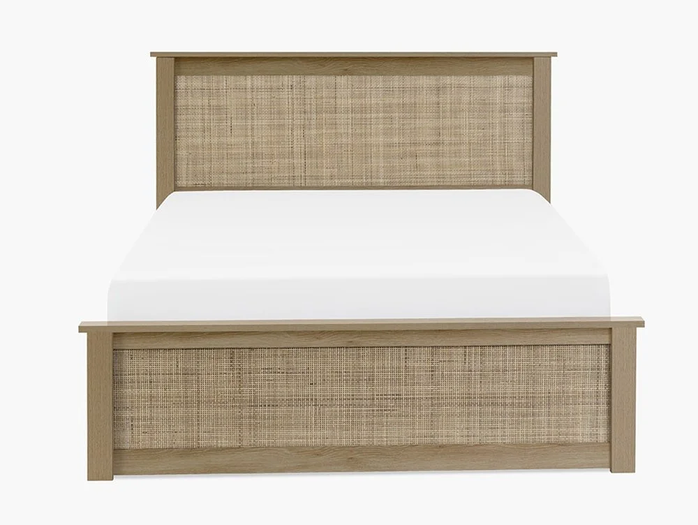 Julian Bowen Julian Bowen Padstow Rattan Oak Wooden Ottoman Bed Frame