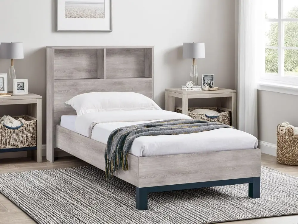 Julian Bowen Julian Bowen Bali Bookcase Grey Wooden Bed Frame