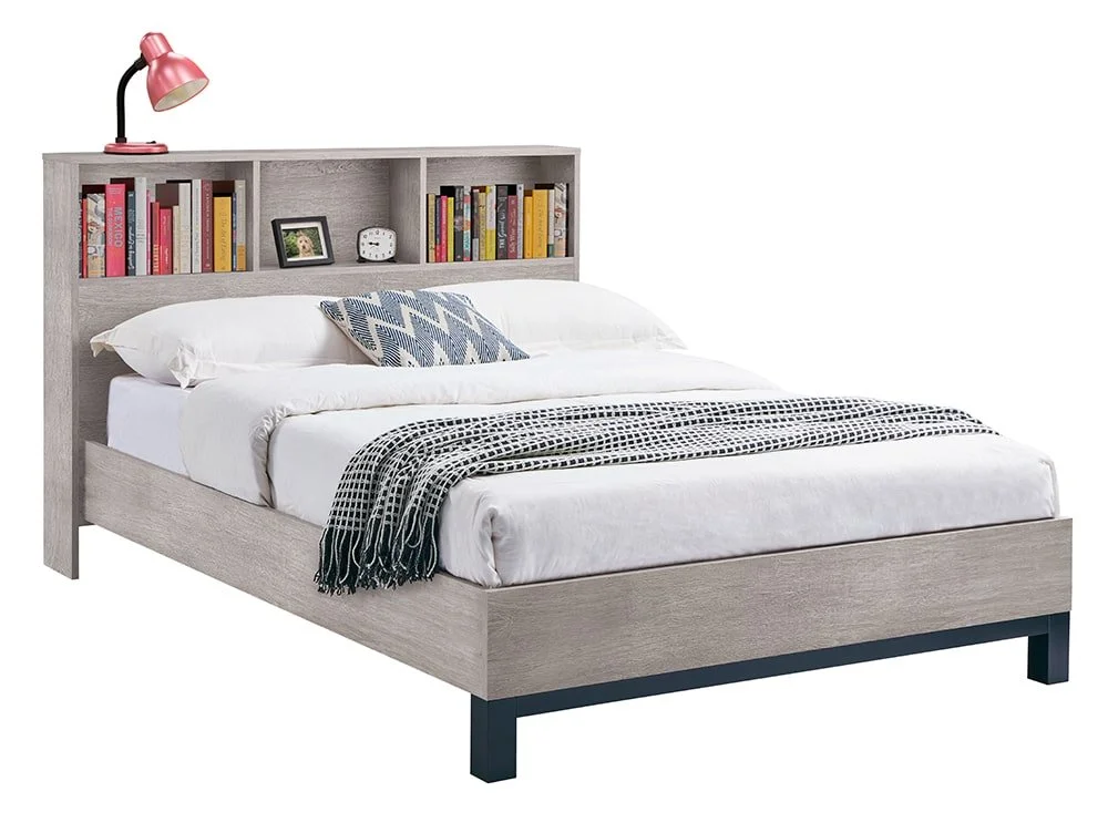 Julian Bowen Julian Bowen Bali Bookcase Grey Wooden Bed Frame