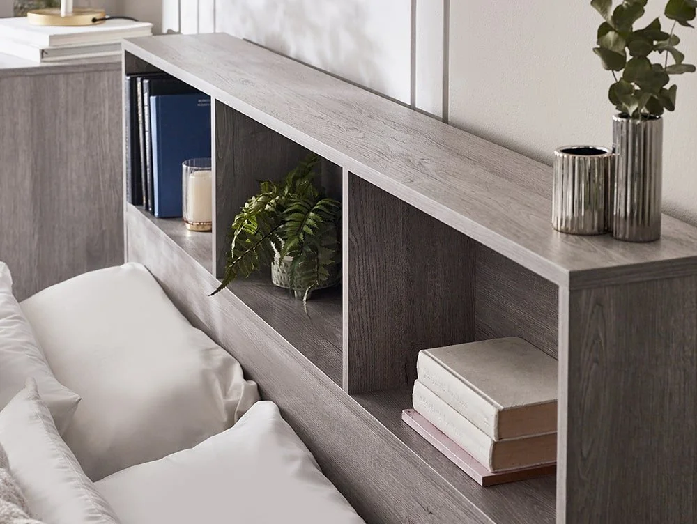 Julian Bowen Julian Bowen Bali Bookcase Grey Wooden Ottoman Bed Frame