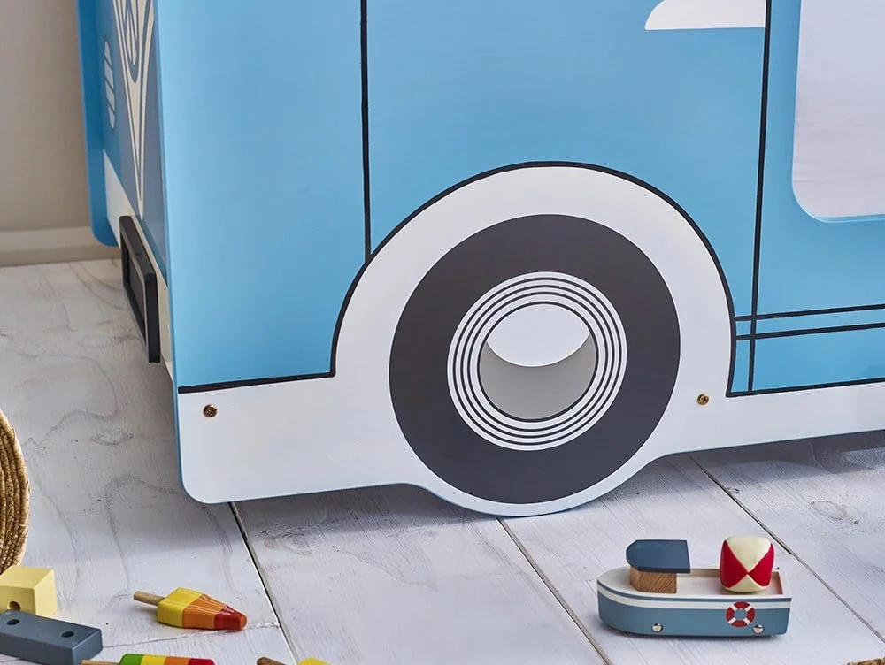 Julian Bowen Julian Bowen Campervan Single White and Blue Wooden Bed Frame