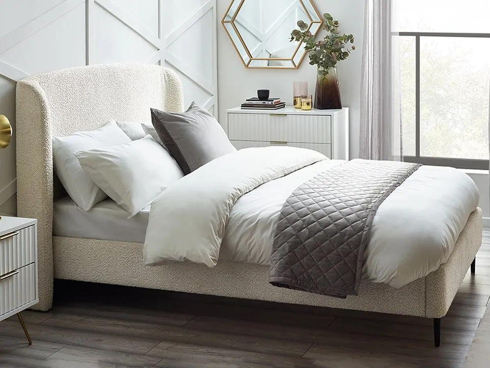 Julian Bowen Julian Bowen Eden Ivory Boucle Bed Frame