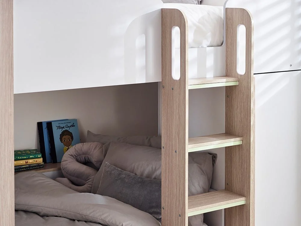 Julian Bowen Julian Bowen Horizon Single Light Wood and White Wooden Bunk Bed Frame