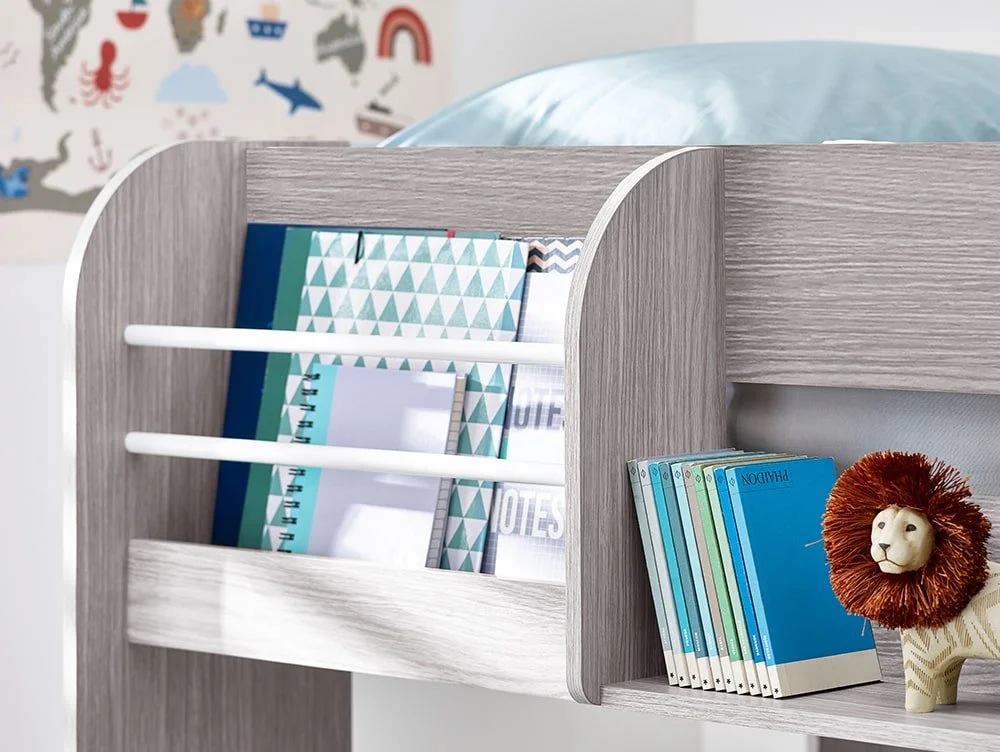 Julian Bowen Julian Bowen Mars Grey Oak Wooden Bunk and Underbed Frame
