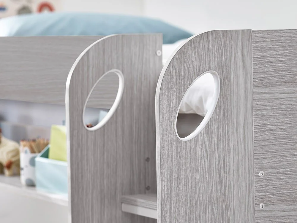 Julian Bowen Julian Bowen Mars Grey Oak Wooden Bunk and Underbed Frame