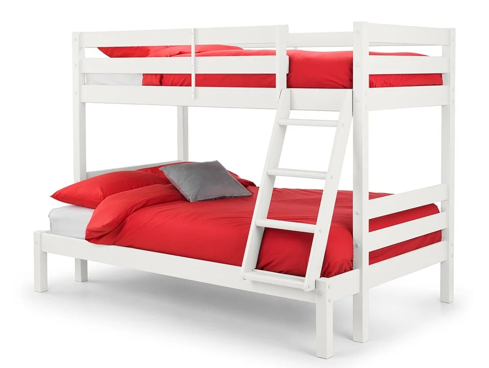 Julian Bowen Julian Bowen Merlin Surf White Wooden Triple Bunk Bed Frame