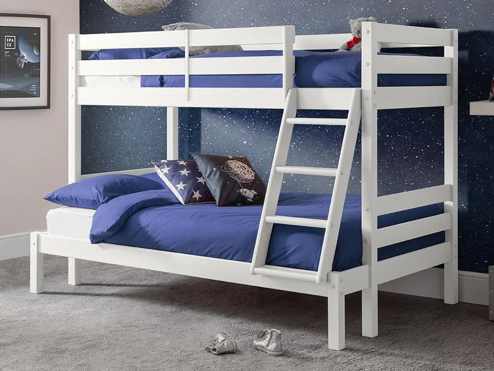 Julian Bowen Julian Bowen Merlin Surf White Wooden Triple Bunk Bed Frame