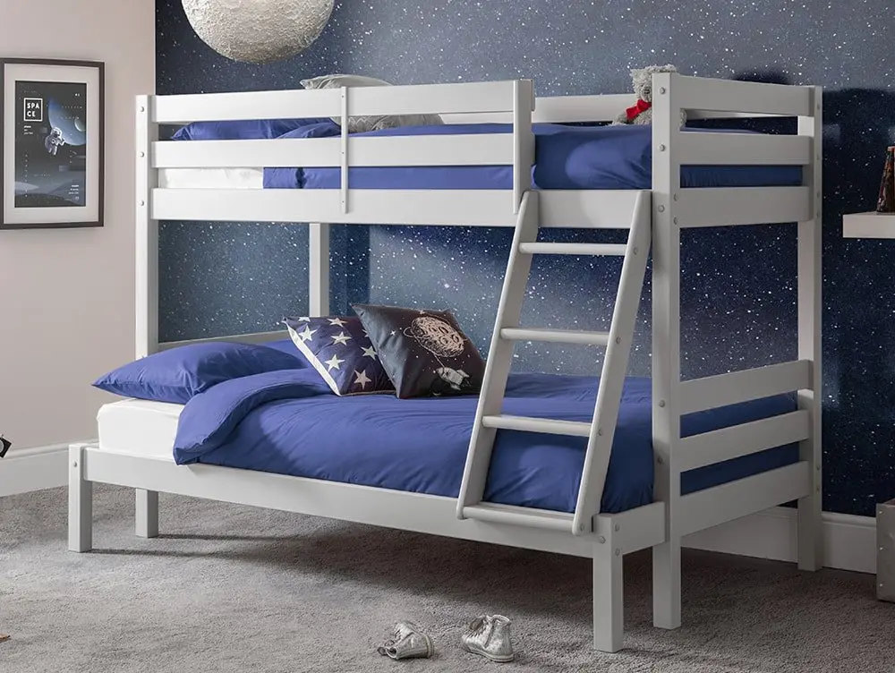 Julian Bowen Julian Bowen Merlin Dove Grey Wooden Triple Bunk Bed Frame