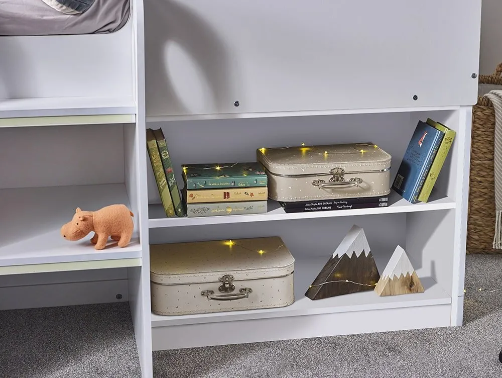 Julian Bowen Julian Bowen Orpheus White Wooden Mid Sleeper Bed Frame