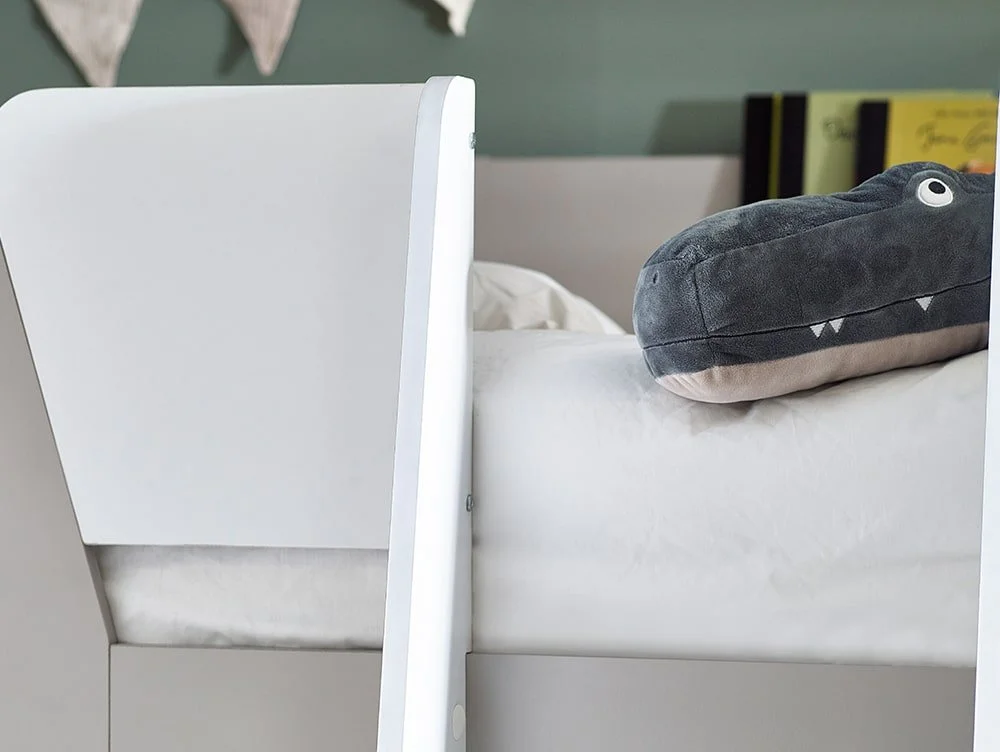 Julian Bowen Julian Bowen Parsec Taupe and White Wooden Bunk Bed Frame