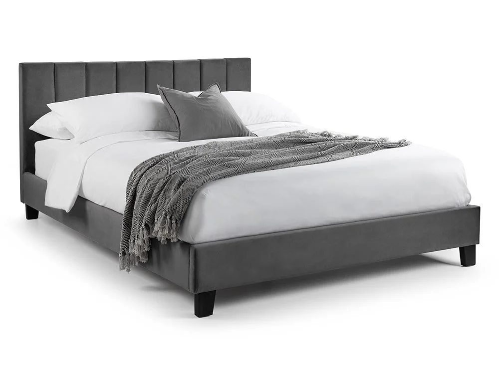 Julian Bowen Julian Bowen Rosa Grey Velvet Bed Frame