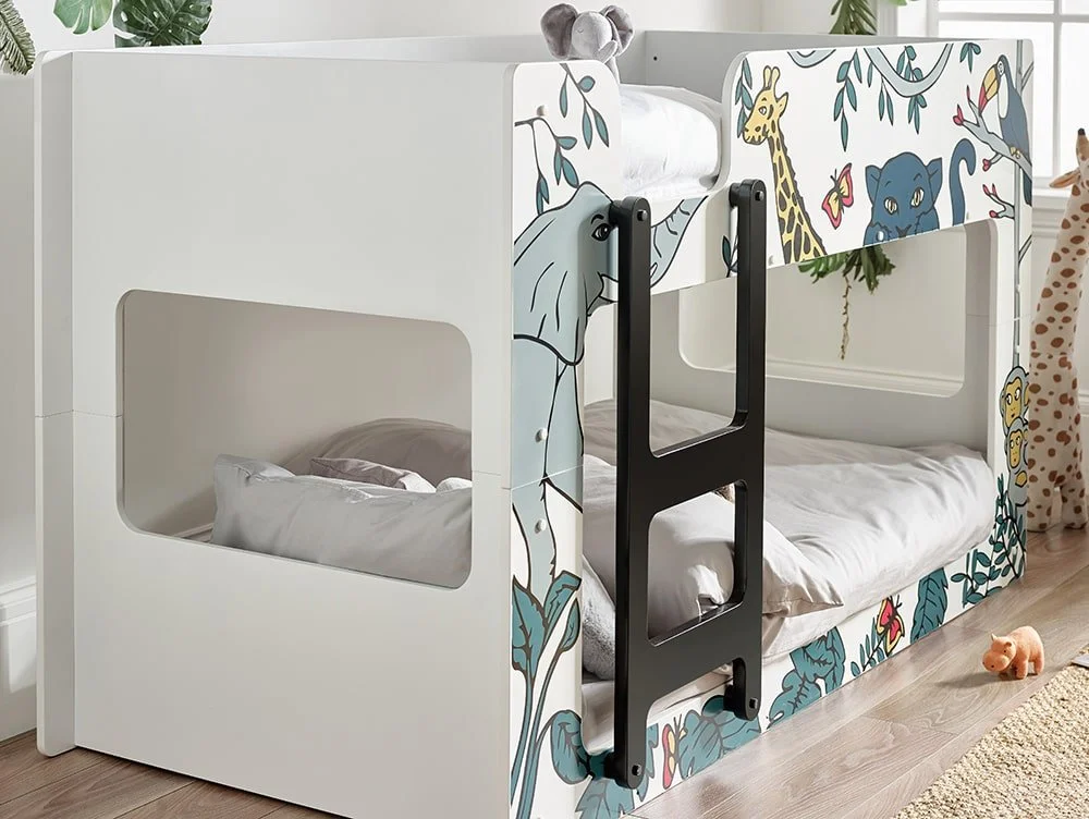 Julian Bowen Julian Bowen Safari Jungle Print Wooden Bunk Bed Frame