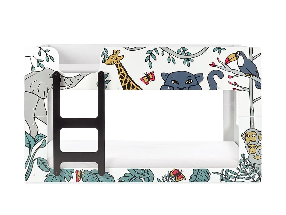Julian Bowen Julian Bowen Safari Jungle Print Wooden Bunk Bed Frame