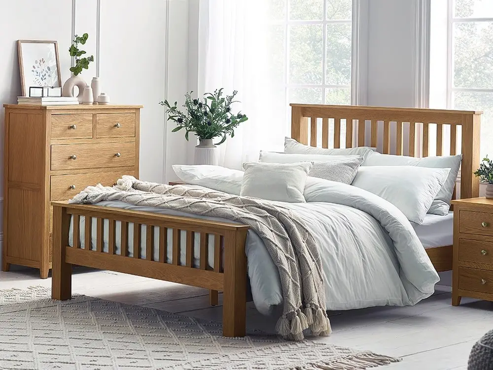 Julian Bowen Julian Bowen Mallory Oak Wooden Bed Frame