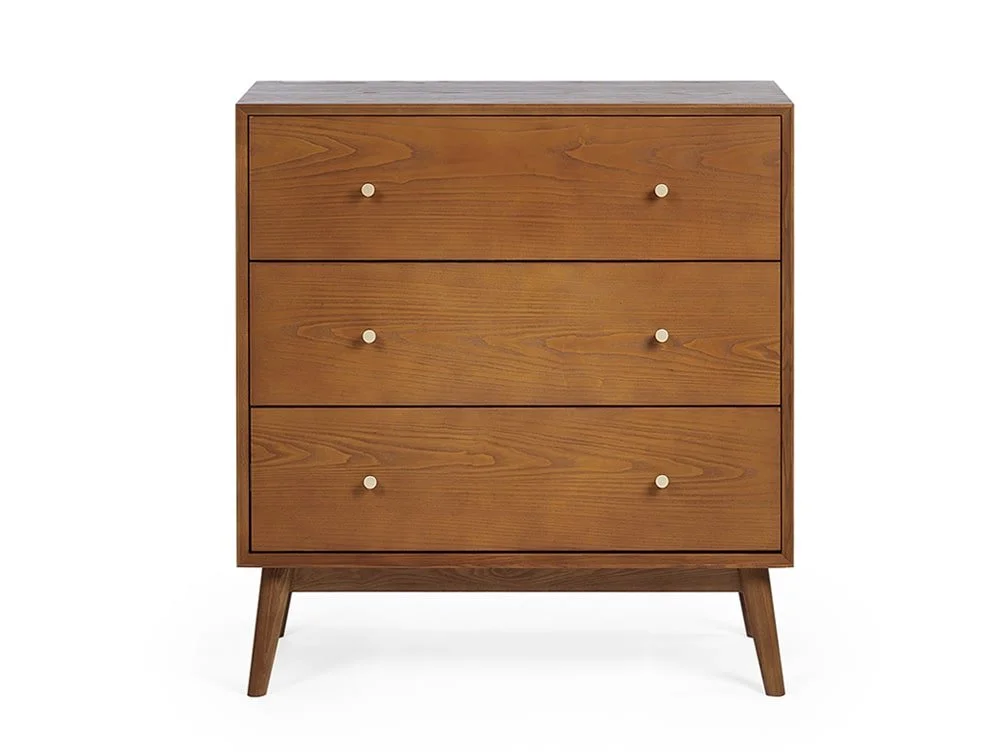 Julian Bowen Julian Bowen Lowry Cherry Ash 3 Drawer Chest of Drawers