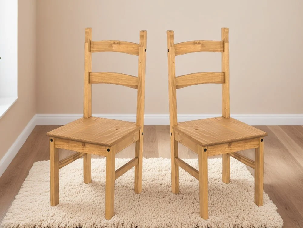 Core Core Corona Pine Set of 2 Solid Pine Chairs