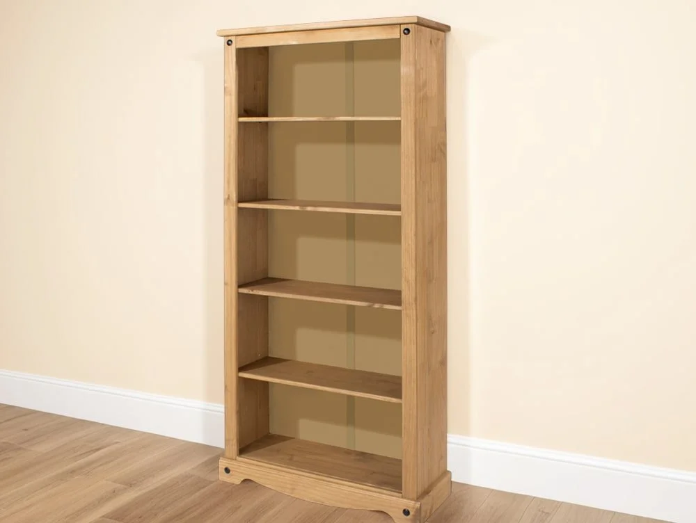 Core Core Corona Waxed Pine Tall Wooden Bookcase