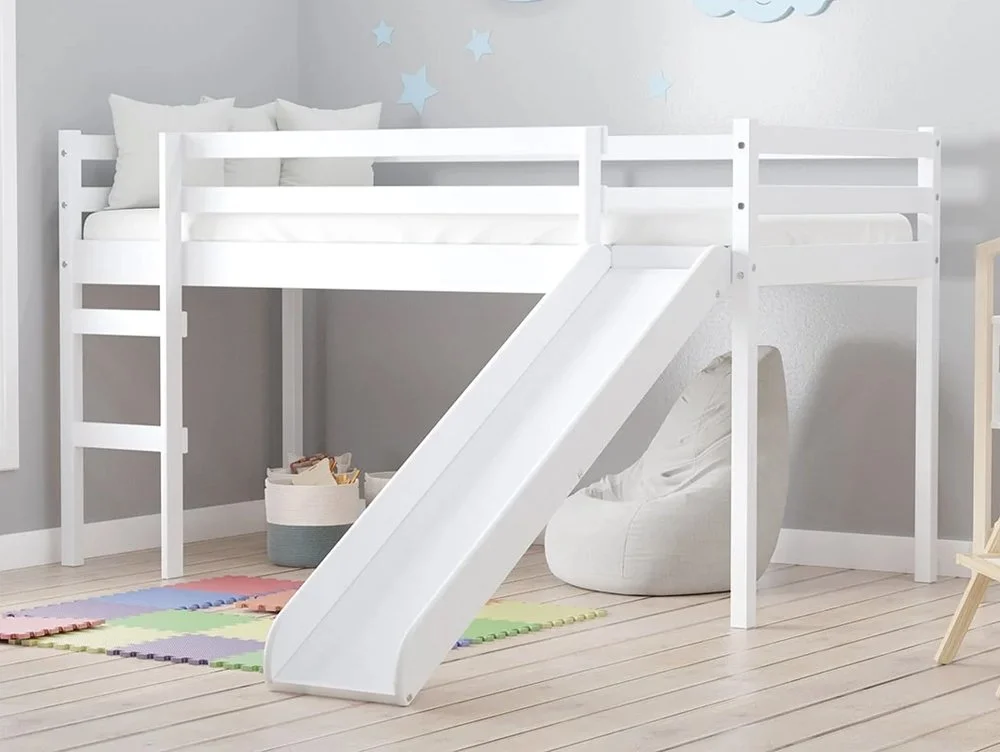 Birlea Birlea Frankie White Mid Sleeper Bed Frame with Slide