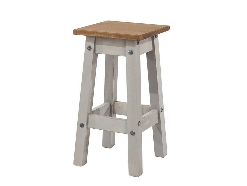 Core Core Corona Grey and Waxed Pine Breakfast Drop Leaf Table and 2 Stools Set