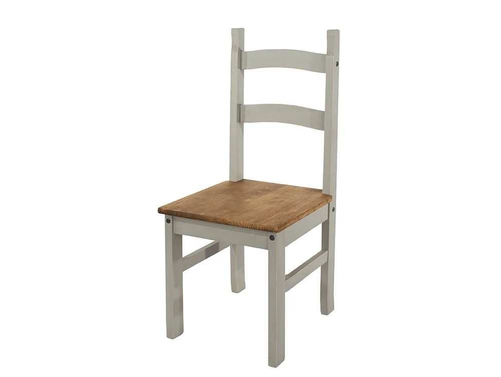 Core Core Corona Grey and Waxed Pine Rectangular Dining Table and 4 Chair Set