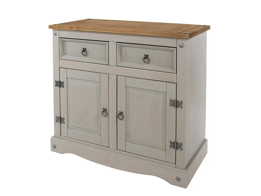 Core Core Corona Grey and Waxed Pine Small Sideboard