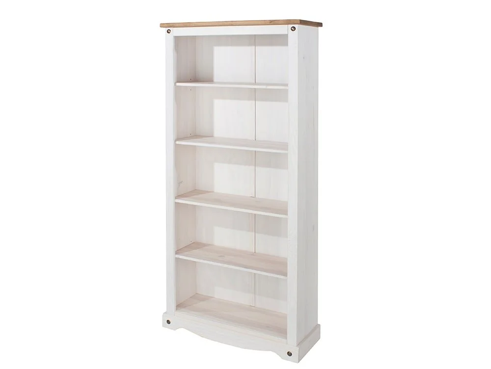 Core Core Corona White and Pine Tall Bookcase