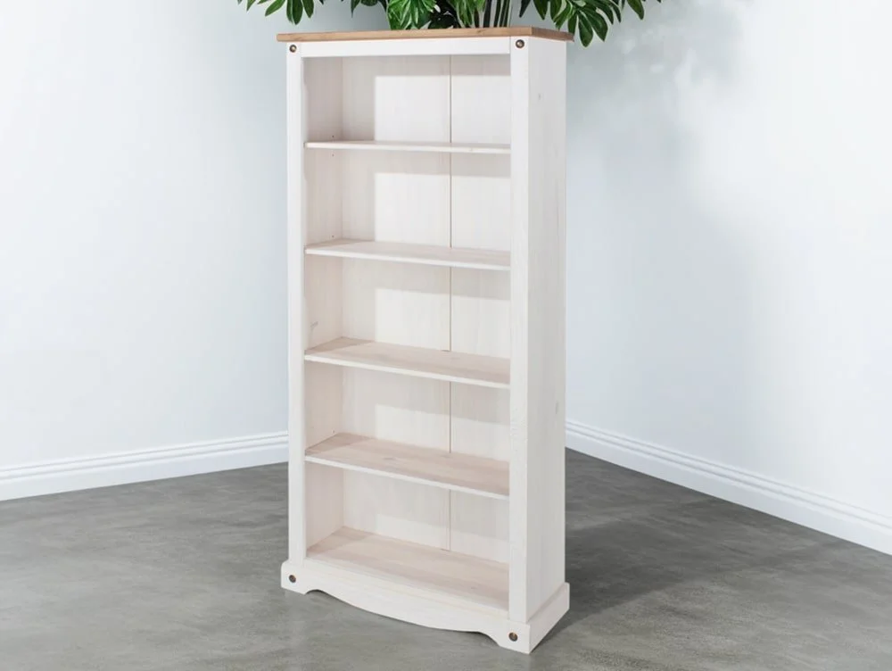 Core Core Corona White and Pine Tall Bookcase