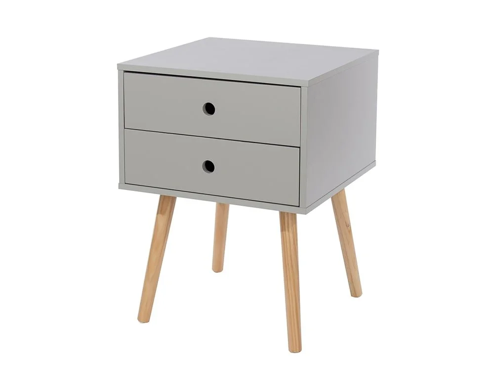 Core Core Options Scandia Grey 2 Drawer Bedside Table