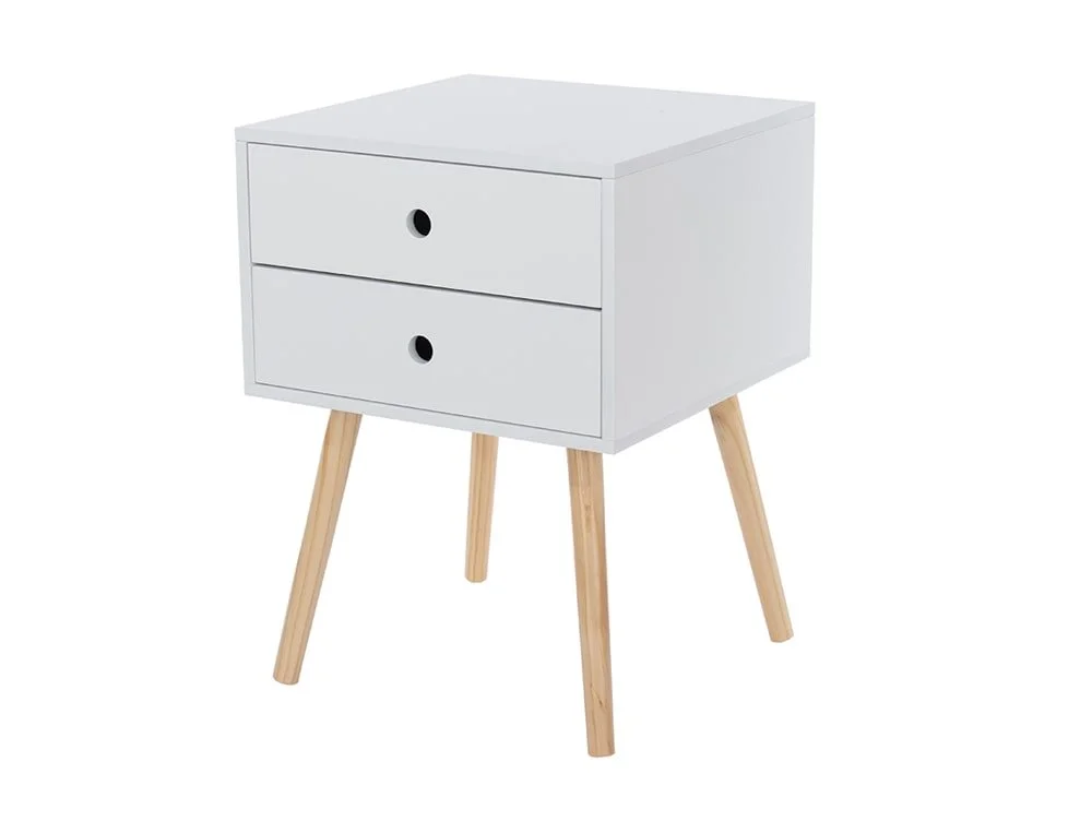 Core Core Options Scandia White 2 Drawer Bedside Table