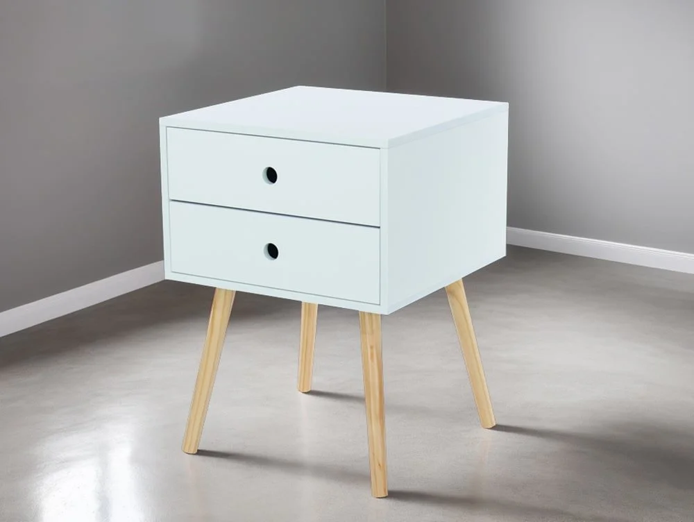 Core Core Options Scandia White 2 Drawer Bedside Table