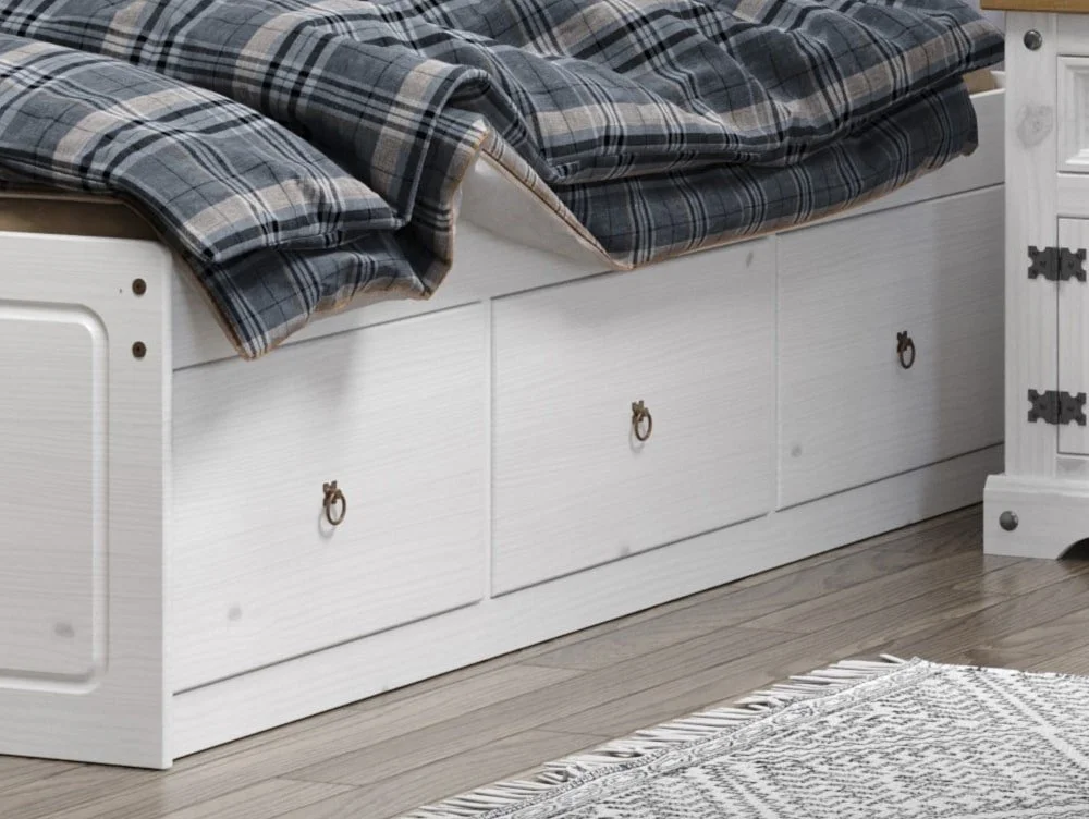 Core Core Corona White Wooden Cabin Bed Frame