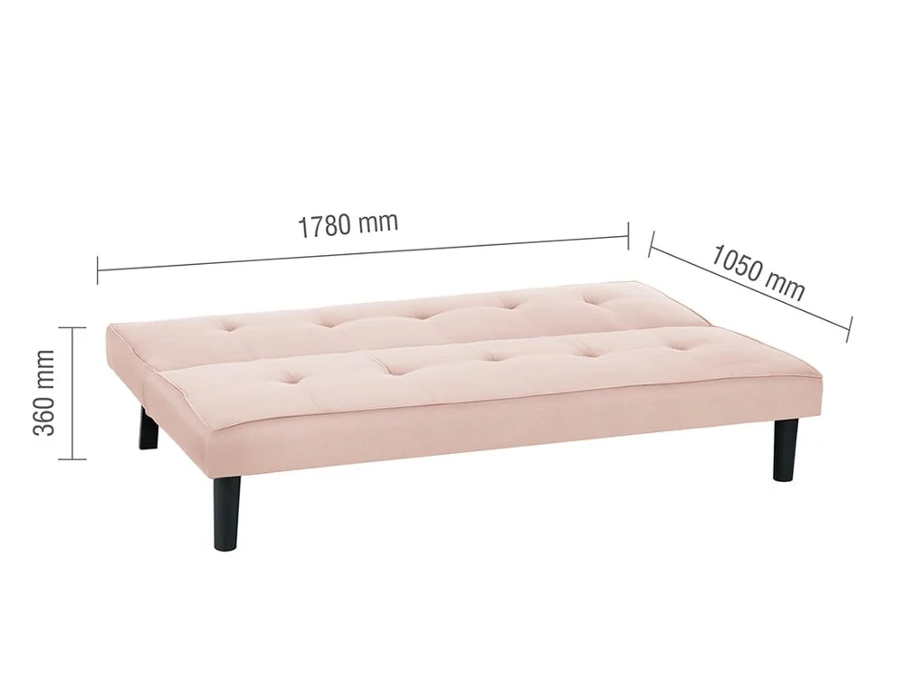 Birlea Birlea Aurora Pink Velvet Sofa Bed