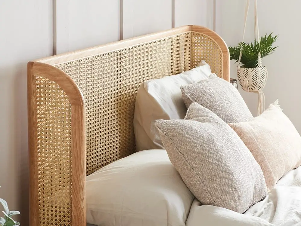 Birlea Birlea Astrid Rattan Oak Wooden Bed Frame