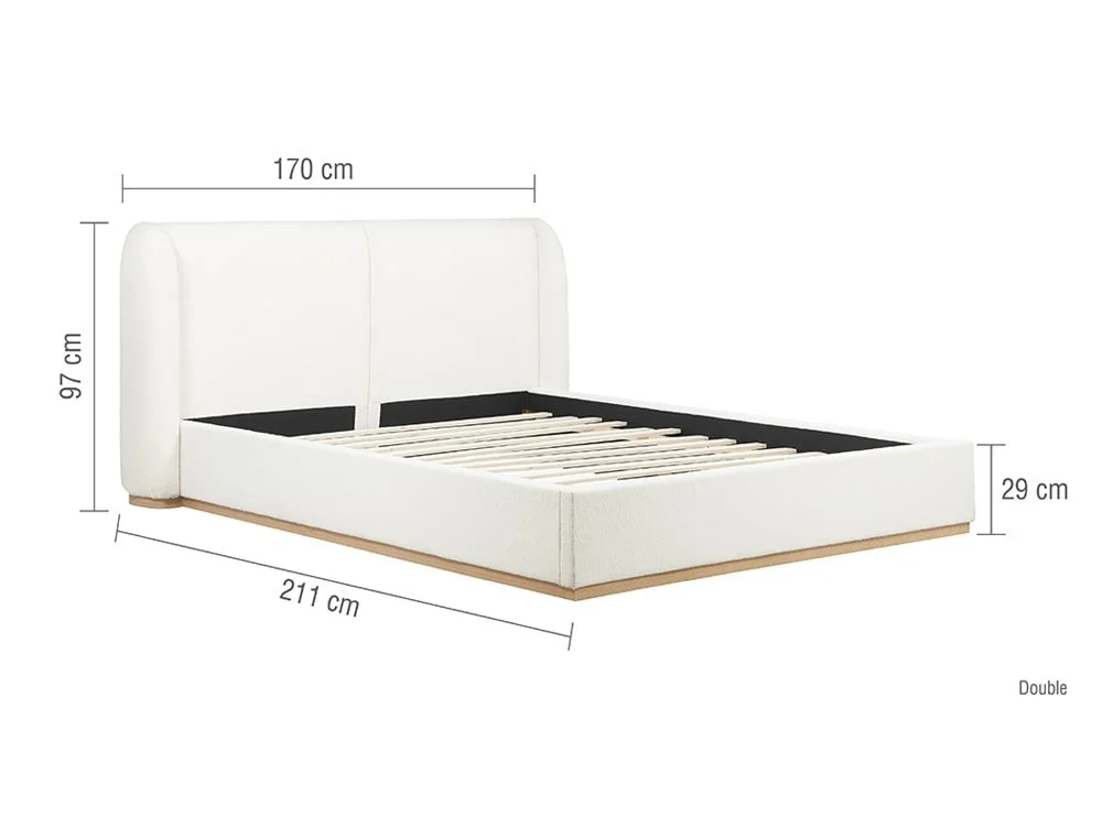 Birlea Birlea Eden White Boucle Bed Frame