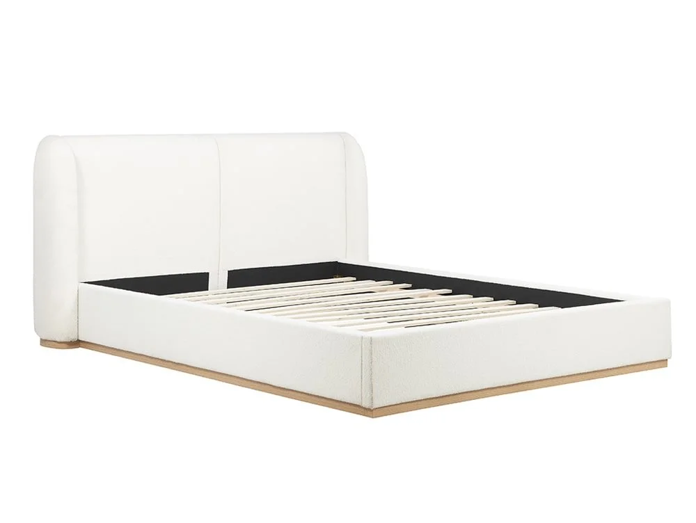 Birlea Birlea Eden White Boucle Bed Frame